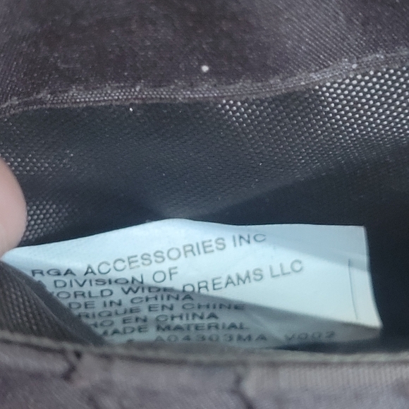 RGA Accessories Brown Fold Checkbook Wallet Vintage Floral Design - Picture 3 of 11